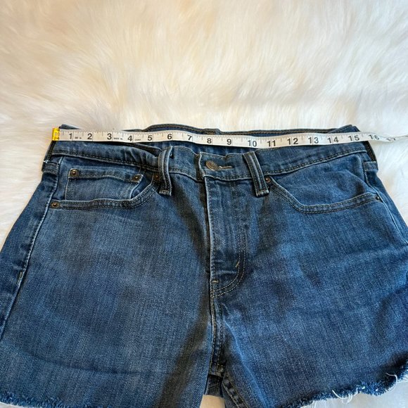 Levi's 511 Shorts Denim Slim Fit DYI Cutoff Jean Boho Coastal Festival Size 32 - Picture 5 of 9